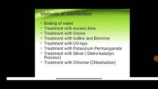 Disinfection process methods and types of chlorination [upl. by Artamas]