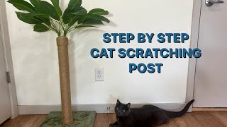 DIY Cat Tree Scratching Post  Step by step instructions [upl. by Zilber575]