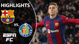 Barcelona vs Getafe  LALIGA Highlights  ESPN FC [upl. by Etnomal]