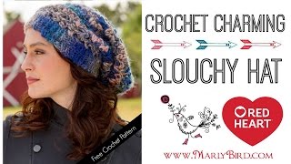 How to Crochet Charming Slouchy Hat [upl. by Acnalb965]