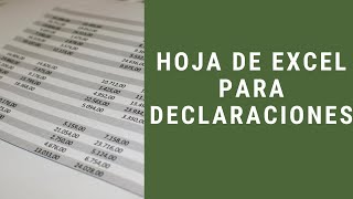 Como llenar hoja de excel para declaraciones SAT [upl. by Iadrahs]