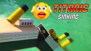 TITANIC Cardboard Ship SINKING 💥  My Greatest Build After 1 Year 🚢 [upl. by Eedissac]