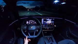 Night POV Drive  2021 CUPRA Formentor VZ 20 TSI  310 HP  ASMR  German Autobahn  Topspeed [upl. by Box]