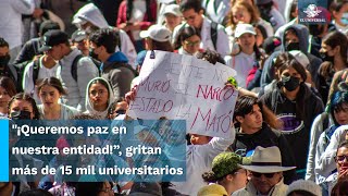 Estudiantes y maestros realizan megamarcha en Zacatecas [upl. by Iralam]