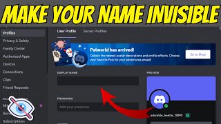 How To Make Invisible Name on Discord 2024  Full Tutorial [upl. by Kaylil]