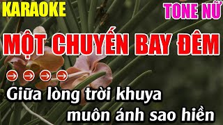 Một Chuyến Bay Đêm Karaoke Tone Nữ Karaoke Lâm Nhạc Sống  Beat Mới [upl. by Rama438]