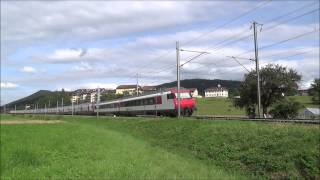 Trafic ferroviaire Puidoux  Moreillon avec ETR 610 [upl. by Tudela]