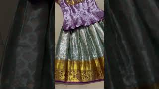 Kids traditional pattu lehenga blouse Lehenga blouse stitching designed by Harsha creation [upl. by Casia]