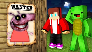 JJ and Mikey Hide and Seek SCARY PEPPA FAMILY PIG Mikey Hide and Seek Minecraft Maizen [upl. by Liauqram548]