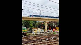 Pune Railway Station Metro Train 🚆shorts metrotrain punemetro [upl. by Ordnasil]