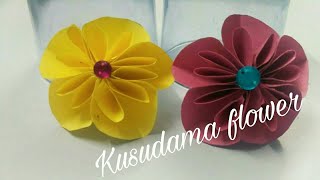 Kusudama flower Method  1 Easy method to make kusudama flower Decoration flower [upl. by Norraj]