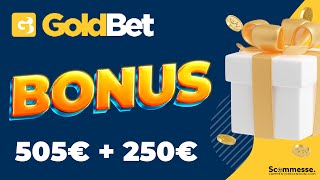 Goldbet bonus registrazione e primo deposito scommesse scommessesportive [upl. by Adimra]