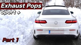 Mercedes E Class Coupe Exhaust Pops Sound Part 1 [upl. by Eked]