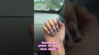 Press On Nails from SHEIN🩷 [upl. by Aneekal]