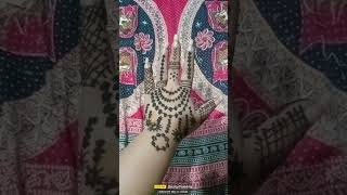 Another new mehendi design made by me on my hand❤️🧿 likeandsubscribe madebyme mehndidesign 2024 [upl. by Naesar]