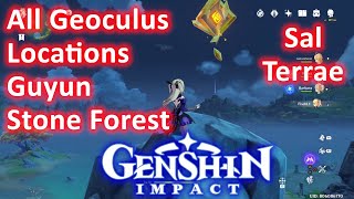 All Geoculus Locations Guyun Stone Forest Sal Terrae Genshin Impact [upl. by Etnwahs]