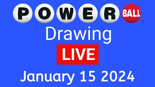 Powerball Drawing Live Results January 15 2024  Powerball Drawing Results Tonight [upl. by Eirok92]