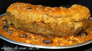 LOMO RELLENO SIN HORNO RECETA FÁCIL PARA NAVIDAD Y TE ENSEÑO A COMO ABRIRLO Y COMO BRIDAR [upl. by Eihctir]