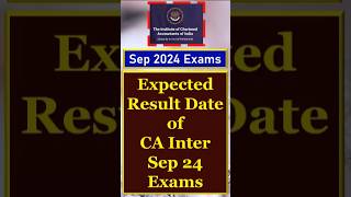 Expected Result Date CA Inter Sep 24  CA Inter Result date  CA Inter Sep 24 Result shorts [upl. by La Verne563]