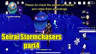 Seirai Stormchasers part 4  How to solve Warding stone puzzle  Genshin Impact [upl. by Llewol]