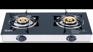 Sharif Gas Stove Glass Top Double Burner [upl. by Janette]