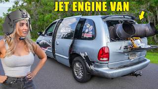 Putting a Jet Engine in a Mini Van is the best bad idea ever Fire Dept Called [upl. by Nilauqcaj928]