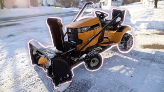 CUTS THROUGH SNOW  3Stage Snowblower Demo  Cub Cadet XT1 [upl. by Dian]