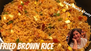 Healthy Brown Rice Recipe  Fried Rice  Brown Rice  InstantWithout soak rice  Super Tasty Recipe [upl. by Pedaiah940]