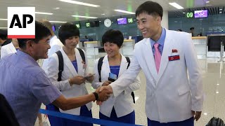 North Korean athletes set off for 2024 Paris Olympics [upl. by Lime]