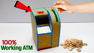 How To Make ATM Machine With Cardboard [upl. by Altheta768]