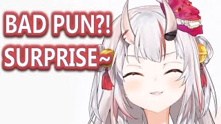 Nakiri Ayame Cracks a Bad Pun and Cute Noises Ensues【HOLOLIVE】【ENG SUB】 [upl. by Lleira]