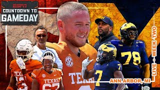 🚨Texas vs Michigan LIVE from Ann Arbor  Epic Week 2 Showdown 🏈  Countdown to GameDay [upl. by Monjo494]