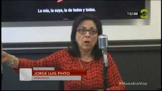 29072014 DECLARACIONES PINTO DESDE ALEMANIA  NUESTRA VOZ CON AMELIA RUEDA [upl. by Rennoc]