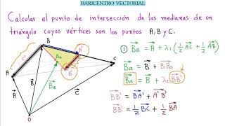 ✔️ ✔️25 VECTORES CÁLCULO VECTORIAL del BARICENTRO DE UN TRIÁNGULO ✔ CORTE ENTRE MEDIANAS para TÍ [upl. by Charie222]