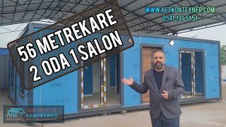 56 METREKARE 2 ODA 1 SALON EV KONTEYNER ÖZEL ÖLÇÜ [upl. by Euv373]