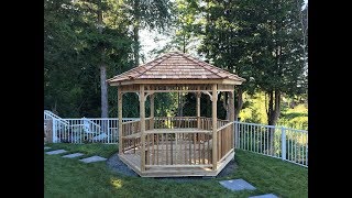 Gazebo Installation  10ft Hexagon Gazebo Panelized by Cedarshed [upl. by Niliac816]