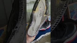 Jordan 11s Sole Reglue amp Cleaning sneakercare sneakerestoration jordan11s sneakerheads restore [upl. by Allisirp]