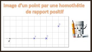 Image dun point par une homothétie de rapport positif avec quadrillage [upl. by Ennaillek200]