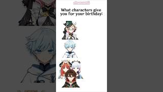 What genshin characters get you for your birthday  P2 genshinimpact genshin nilou ayaka anime [upl. by Saloma891]