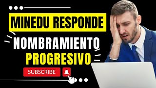 MINEDU responde a NOMBRAMIENTO DOCENTE PROGRESIVO [upl. by Tova]