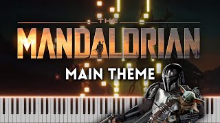 The Mandalorian Main Theme  Piano Tutorial  Cover FREE MIDI [upl. by Dinnie]