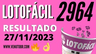 🍀 Resultado Lotofácil 2964 [upl. by Afnin]