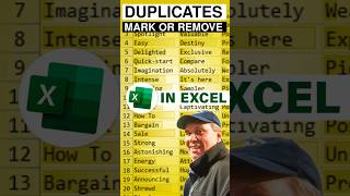 Excel Duplicates  Mark or Remove  5 Answers in 55 Seconds  shorts  Episode S0021 [upl. by Eugatnom]