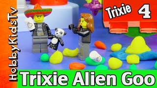 Trixie In Space 4 Batman Imaginext Toys with PlayDoh Goo HobbyKidsTV [upl. by Maxantia]