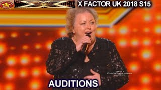 Jacqueline Faye 53 Farm Girl “Youre My World” STANDING OVATION AUDITIONS week 1 X Factor UK 2018 [upl. by Kieffer]