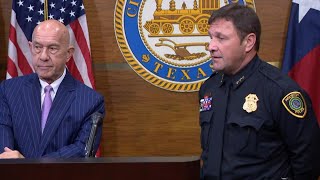 Houston Mayor John Whitmire acting Police Chief Larry Satterwhite discuss HPD suspended case code [upl. by Yffat555]