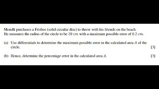 Differentials Made Easy  Math130 Past Year Problem [upl. by Dumond441]