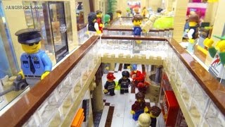 LEGO Shopping MALL 10000 pcs 17 shops 2 stories custom MOC [upl. by Nawtna]