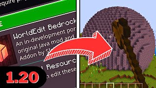 World Edit In Minecraft Bedrock 120  World Edit Addon MCPE  minecraft [upl. by Taro]