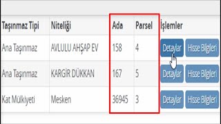 Tapu Kaydı Sorgulama  Ada Parsel Sorgulama  E Devlet Mal Varlığı Sorgulama  Rehin Şerh İrtifak [upl. by Enytsirhc]